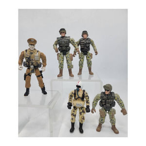 Soldier Military Force Army Men Action Figure Lot Of 5 Unbranded